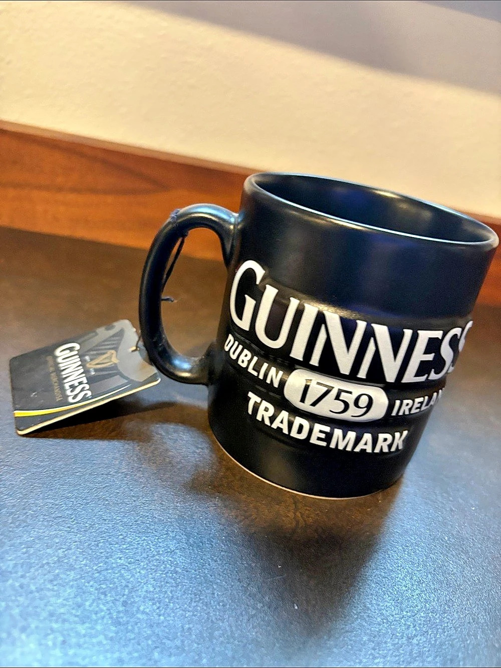 Guinness ~ Coffee Mug Cup Dublin 1759 Trademark Ceramic Mug Black & White